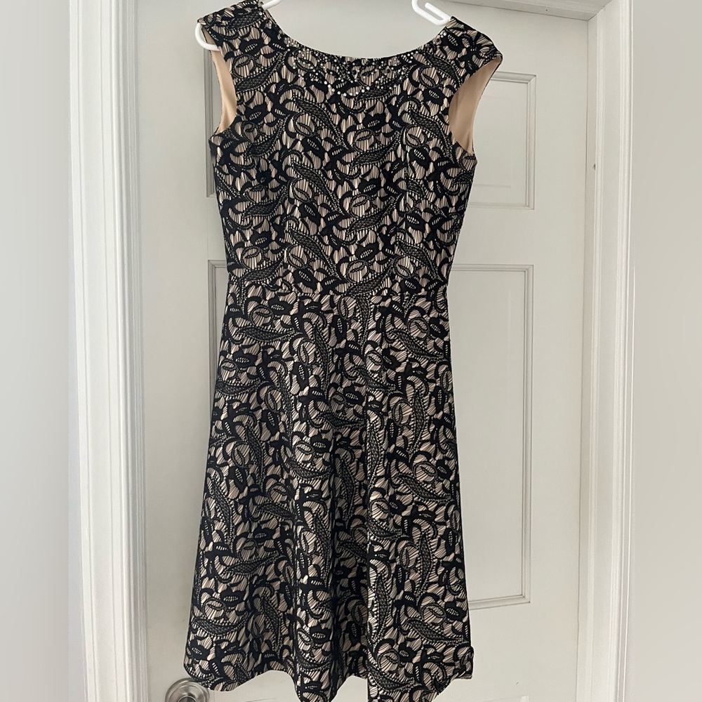 Tahari size 4 , black lace,  fit and flare semi-formal women’s dress